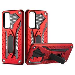 For vivo V20 SE Shockproof TPU + PC Protective Case with Holder(Red)