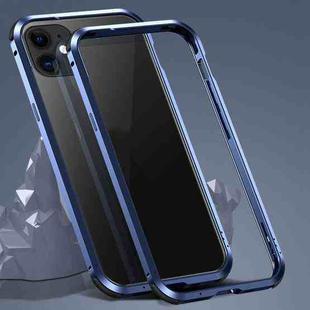 For iPhone 12 / 12 Pro Shockproof Metal Protective Frame(Blue)