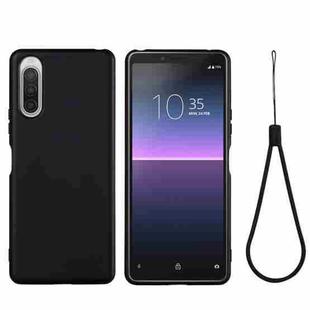 For Sony Xperia 5 II Pure Color Liquid Silicone Shockproof Full Coverage Case(Black)