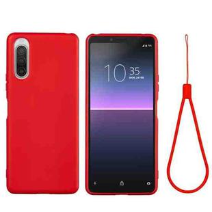 For Sony Xperia 5 II Pure Color Liquid Silicone Shockproof Full Coverage Case(Red)
