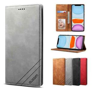 For iPhone 11 GUSSIM GS-001 Business Style Horizontal Flip Skin Feel PU Leather Case with Holder & Card Slots & Wallet & Photo Frame (Gray)