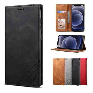 For iPhone 12 mini GUSSIM GS-001 Business Style Horizontal Flip Skin Feel PU Leather Case with Holder & Card Slots & Wallet & Photo Frame (Black)
