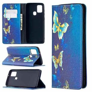 For Samsung Galaxy A21s Colored Drawing Pattern Invisible Magnetic Horizontal Flip PU Leather Case with Holder & Card Slots & Wallet(Kingdee)
