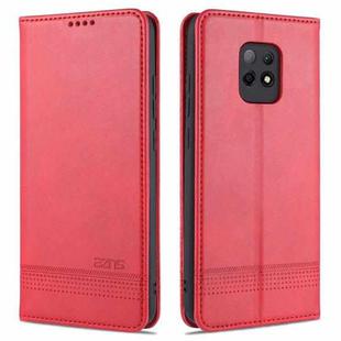 For Xiaomi Redmi 10X 5G AZNS Magnetic Calf Texture Horizontal Flip Leather Case with Card Slots & Holder & Wallet(Red)
