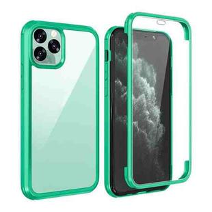 For iPhone 11 Pro Max Double-sided Plastic Glass Protective Case (Mint Green)