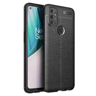 For OnePlus Nord N100 Litchi Texture TPU Shockproof Case(Black)