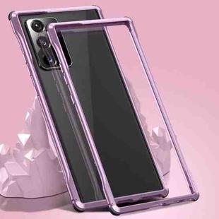 For Samsung Galaxy Note20 Ultra Shockproof Ultra-thin Metal Protective Frame(Purple)