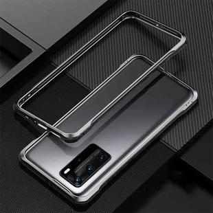 For Huawei P40 Shockproof Ultra-thin Metal Protective Frame(Black)
