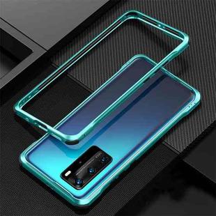 For Huawei P40 Shockproof Ultra-thin Metal Protective Frame(Green)