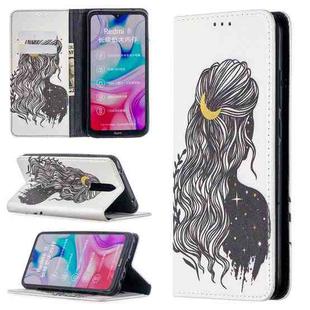 For Xiaomi Redmi 8 Colored Drawing Pattern Invisible Magnetic Horizontal Flip PU Leather Case with Holder & Card Slots & Wallet(Girl)