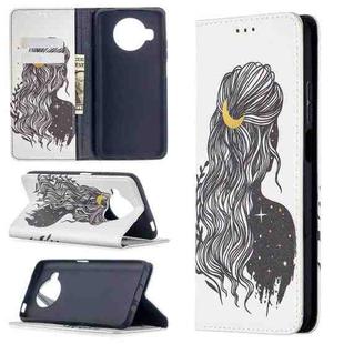 For Xiaomi Mi 10T Lite Colored Drawing Pattern Invisible Magnetic Horizontal Flip PU Leather Case with Holder & Card Slots & Wallet(Girl)