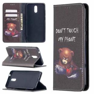 For Nokia 2.3 Colored Drawing Pattern Invisible Magnetic Horizontal Flip PU Leather Case with Holder & Card Slots & Wallet(Bear)
