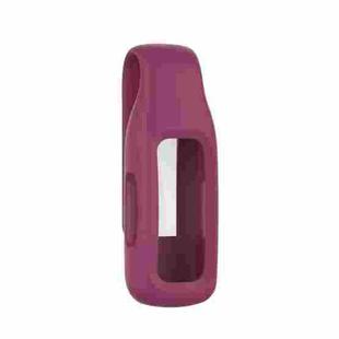 For Fitbit Inspire 2 Steel Sheet Silicone Protective Clip Case Cover(Wine Red)