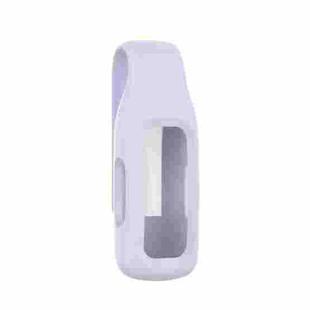 For Fitbit Inspire 2 Steel Sheet Silicone Protective Clip Case Cover(Light Purple)