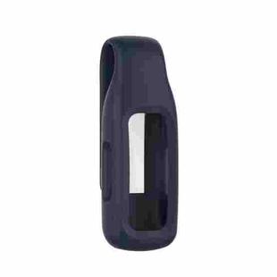 For Fitbit Inspire 2 Steel Sheet Silicone Protective Clip Case Cover(Midnight Blue)