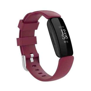 For Fitbit Inspire 2 TPE Watch Band, Size:S(Wine Red)