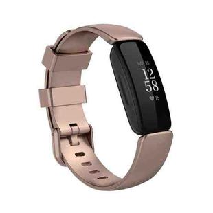 For Fitbit Inspire 2 TPE Watch Band, Size:L(Rose Gold)