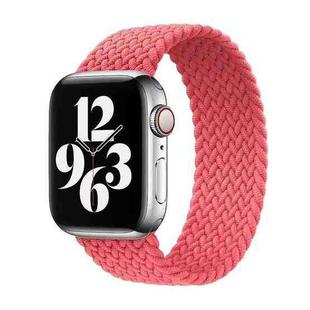 Single-turn Nylon Woven Watch Band For Apple Watch Ultra 49mm / Series 8&7 45mm / SE 2&6&SE&5&4 44mm / 3&2&1 42mm, Size:S(Pink)