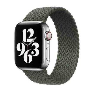 Single-turn Nylon Woven Watch Band For Apple Watch Series 7 45mm / 6 & SE & 5 & 4 44mm / 3 & 2 & 1 42mm, Size:S(Green)