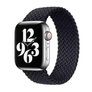 Single-turn Nylon Woven Watch Band For Apple Watch Ultra 49mm / Series 8&7 45mm / SE 2&6&SE&5&4 44mm / 3&2&1 42mm, Size:M(Black)