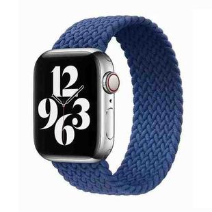 Single-turn Nylon Woven Watch Band For Apple Watch Ultra 49mm / Series 8&7 45mm / SE 2&6&SE&5&4 44mm / 3&2&1 42mm, Size:L(Blue)