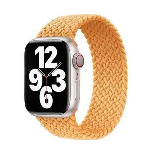 Nylon Single-turn Braided Watch Band For Apple Watch Series 9&8&7 41mm / SE 3&SE 2&6&SE&5&4 40mm / 3&2&1 38mm, Length:S 130mm(Milky Beige)