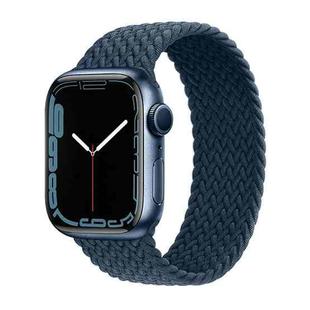 Nylon Single-turn Braided Watch Band For Apple Watch Series 9&8&7 41mm / SE 3&SE 2&6&SE&5&4 40mm / 3&2&1 38mm, Length:S 130mm (Starlight Blue)