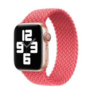 Nylon Single-turn Braided Watch Band For Apple Watch Series 7 41mm / 6 & SE & 5 & 4 40mm / 3 & 2 & 1 38mm, Length:M 145mm(Pink)