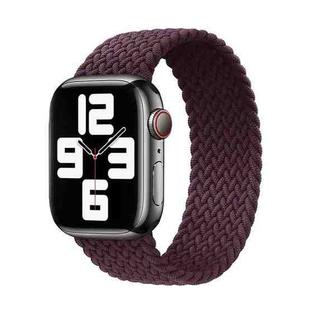 Nylon Single-turn Braided Watch Band For Apple Watch Ultra 49mm / Series 8&7 45mm / SE 2&6&SE&5&4 44mm / 3&2&1 42mm, Length:S 138mm(Crimson Cherry)