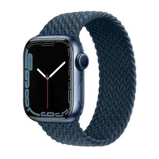 Nylon Single-turn Braided Watch Band For Apple Watch Ultra 49mm&Watch Ultra 2 49mm / Series 9&8&7 45mm / SE 3&SE 2&6&SE&5&4 44mm / 3&2&1 42mm, Length:S 138mm (Starlight Blue)