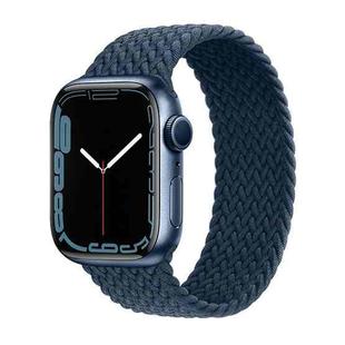 Nylon Single-turn Braided Watch Band For Apple Watch Ultra 49mm / Series 8&7 45mm / SE 2&6&SE&5&4 44mm / 3&2&1 42mm, Length:M 155mm (Starlight Blue)