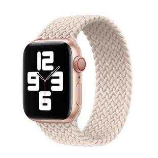 Nylon Single-turn Braided Watch Band For Apple Watch Ultra 49mm&Watch Ultra 2 49mm / Series 9&8&7 45mm / SE 3&SE 2&6&SE&5&4 44mm / 3&2&1 42mm, Length:M 155mm (Starlight)