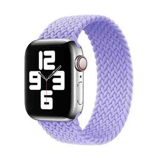 Nylon Single-turn Braided Watch Band For Apple Watch Ultra 49mm&Watch Ultra 2 49mm / Series 9&8&7 45mm / SE 3&SE 2&6&SE&5&4 44mm / 3&2&1 42mm, Length:L 170mm(British Lavender)