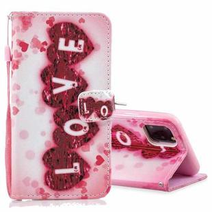 For iPhone 12 mini Horizontal Flip Leather Case with Holder & Card Slots & Wallet (Love)