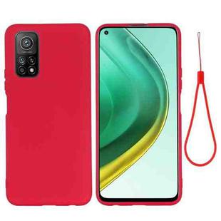 For Xiaomi Mi 10T / 10T Pro 5G / Redmi K30T / Redmi K30S Pure Color Liquid Silicone Shockproof Full Coverage Case(Red)