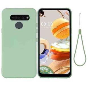 For LG K61 Pure Color Liquid Silicone Shockproof Full Coverage Case(Green)