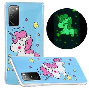 For Samsung Galaxy S20 FE Luminous TPU Mobile Phone Protective Case(Star Unicorn)