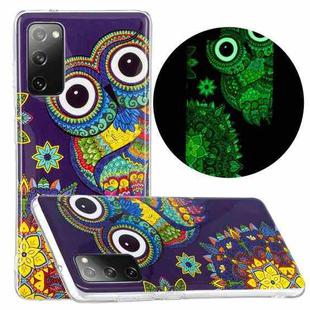 For Samsung Galaxy S20 FE Luminous TPU Mobile Phone Protective Case(Blue Owl)