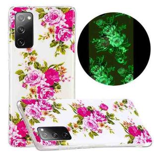 For Samsung Galaxy S20 FE Luminous TPU Mobile Phone Protective Case(Rose Flower)