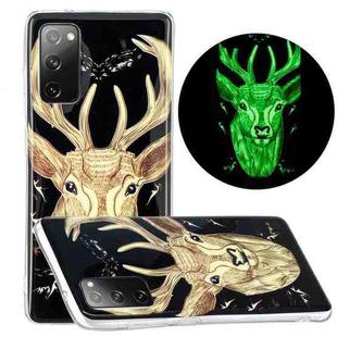 For Samsung Galaxy S20 FE Luminous TPU Mobile Phone Protective Case(Deer Head)