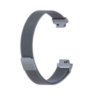 For Fitbit Inspire 2 Milanese  Watch Band, Size:S(Grey)
