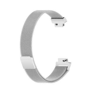 For Fitbit Inspire 2 Milanese  Watch Band, Size:S(Silver)