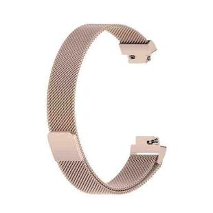 For Fitbit Inspire 2 Milanese  Watch Band, Size:L(Champagne Gold)