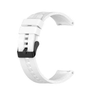 For Huawei Watch GT 2 42mm Silicone  Watch Band with Black Buckle(White)