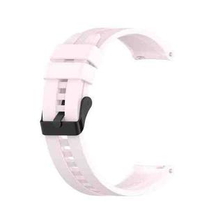 For Huawei Watch GT 2 42mm Silicone  Watch Band with Black Buckle(Quicksand Pink)