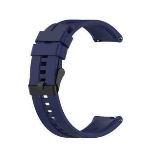 For Huawei Watch GT 2 42mm Silicone  Watch Band with Black Buckle(Midnight Blue)