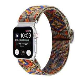 Metal Japanese Buckle Elastic Nylon Watch Band For Apple Watch Series 7 45mm / 6 & SE & 5 & 4 44mm / 3 & 2 & 1 42mm(1)