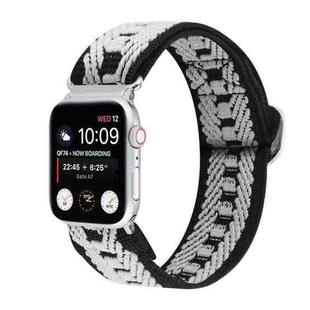 Metal Japanese Buckle Elastic Nylon Watch Band For Apple Watch Series 7 45mm / 6 & SE & 5 & 4 44mm / 3 & 2 & 1 42mm(21)