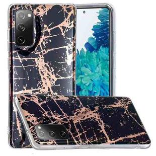 For Samsung Galaxy S20 FE Electroplating TPU Phone Protective Case(Black Gold)