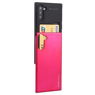 For Galaxy Note 10 MERCURY GOOSPERY SKY SLIDE BUMPER TPU + PC Case with Card Slot(Rose Red)